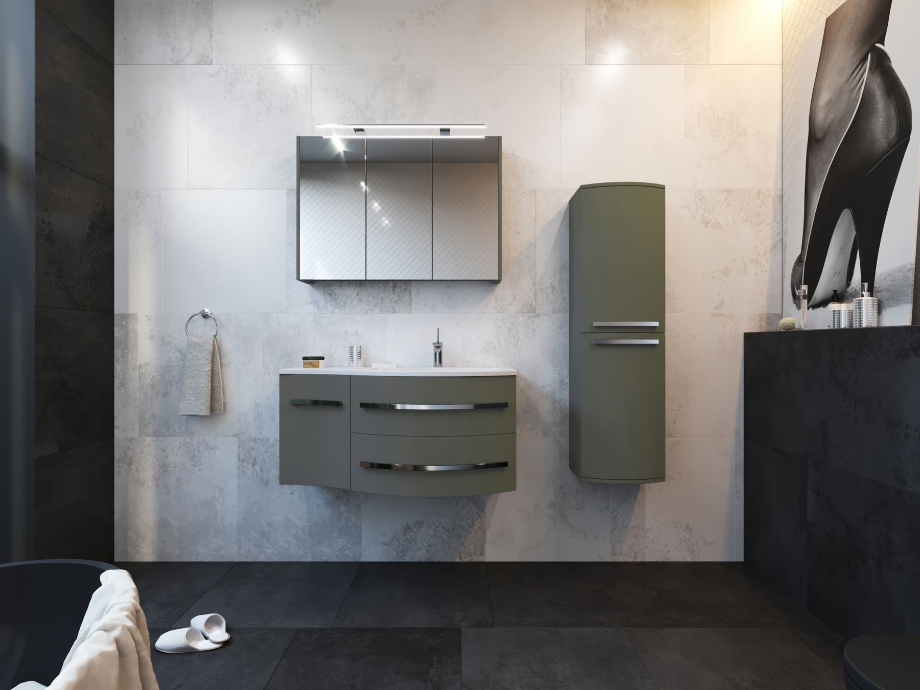 Salle de bain moderne et lumineuse